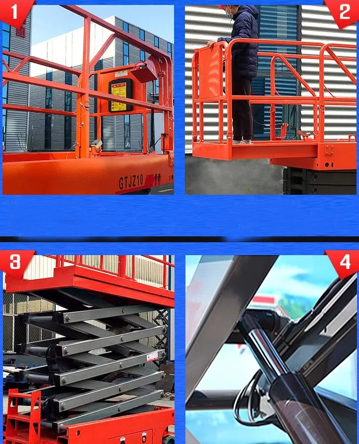 Shear fork hydraulic aerial work platform scissors lifting platform bridge crane