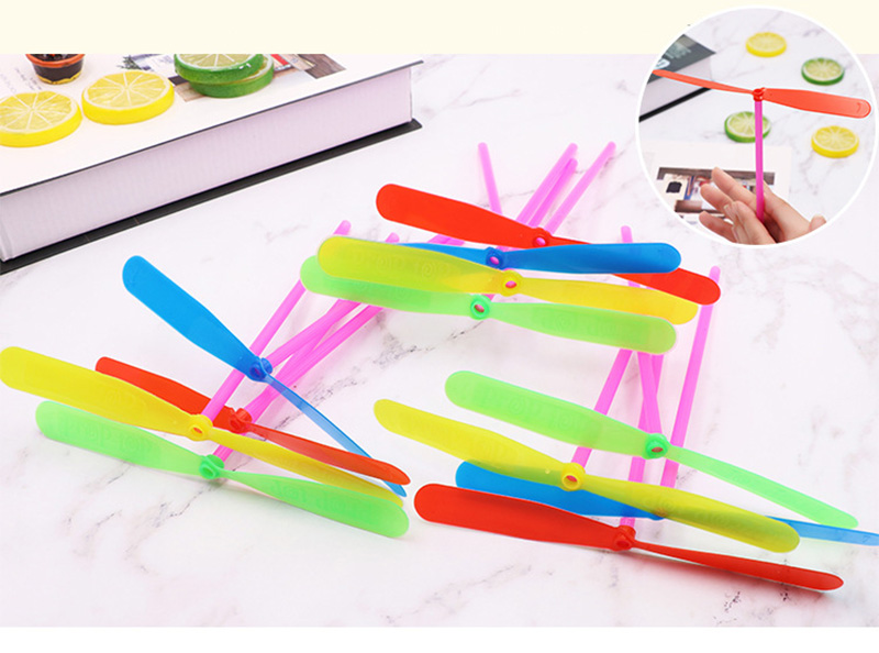 10 Pcs/Set Kids Outdoor Classic Toys Plastic Bamboo Dragonfly Hand Rubbing Flying Propeller Children's Game