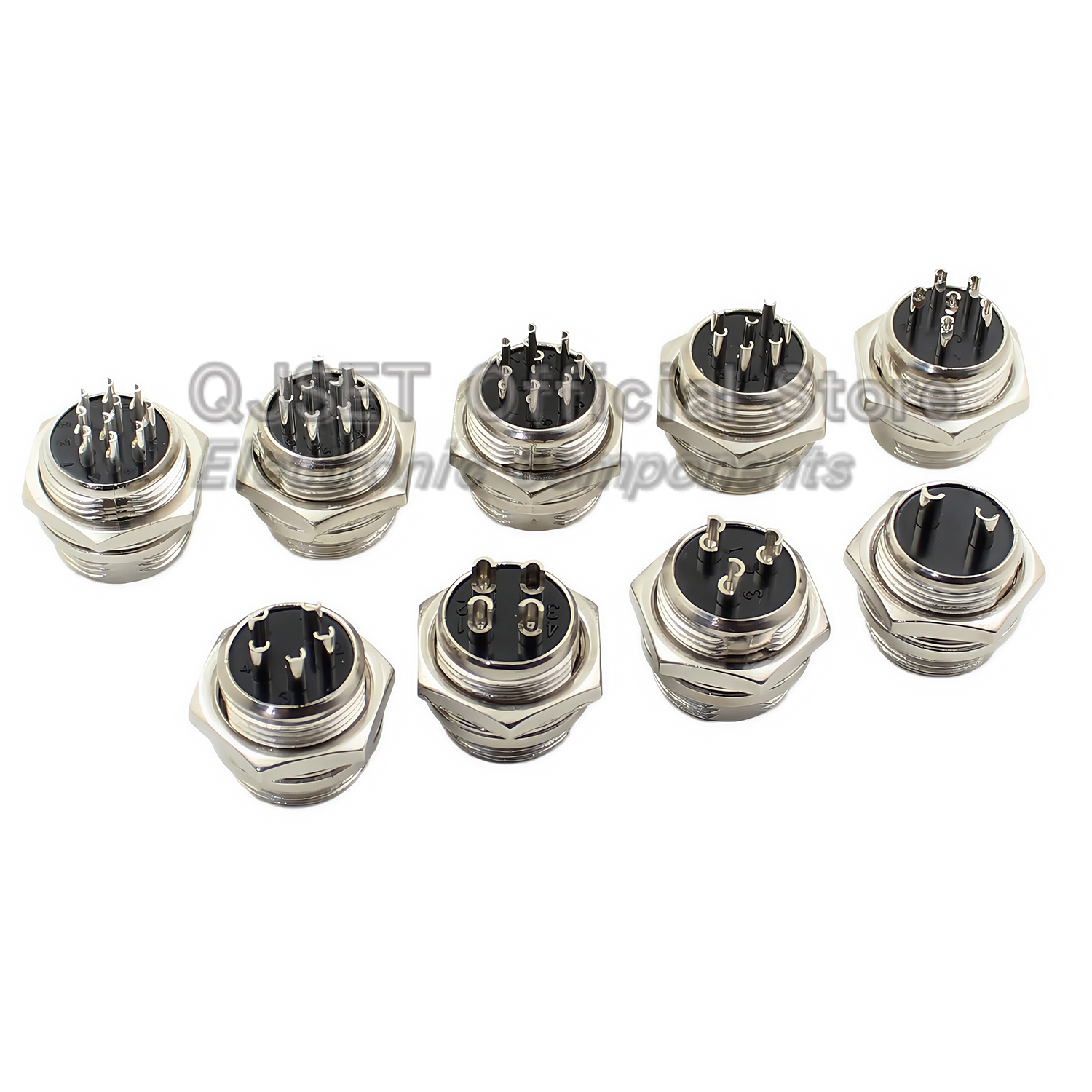 2pcs Aviation plug male and female connectors GX12 GX16 2-core/3/4/5/6/7/8/9/10 pin cable Aviation socket connectors M12mm M16mm