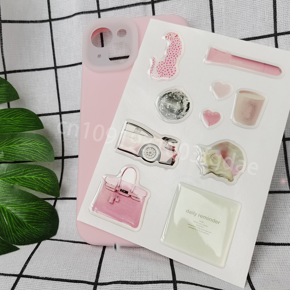 CUSTOM 3D เคสโทรศัพท์โดมสติกเกอร์อีพ็อกซี่ส่วนบุคคลเรซิ่น iPad ป้ายยอดนิยมตกแต่งคริสตัลเจลโลโก้เยลลี่น่ารัก DlY รูปร่าง