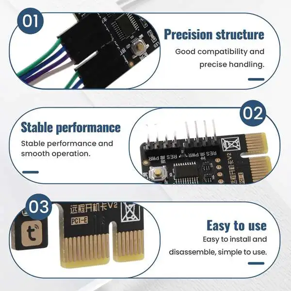 Tuya Wifi Computer Power Reset Switch PCIe Card for PC Destop Computer,APP Remote Control,Support Google Home,MINI Card