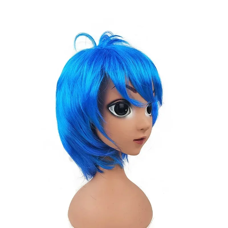 かわいいインサイドアウトジョイコスプレインサイドアウト 2 ジョイ嫌悪悲しみ髪ショートレイヤー偽のヘアエクステンション男性女性パーティーウィッグ