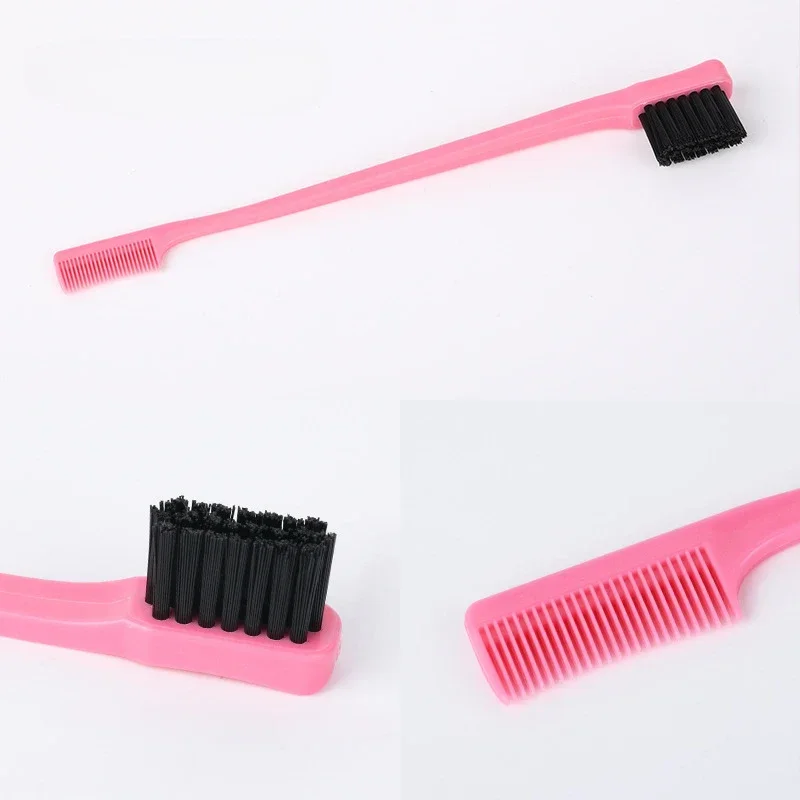 Set di pettini per styling da 3 pezzi pettine per stuzzicare pettine triplo per stuzzicare pettine per coda di topo strumento per spazzolare i bordi della coda dei capelli, speciale per parrucche di capelli veri
