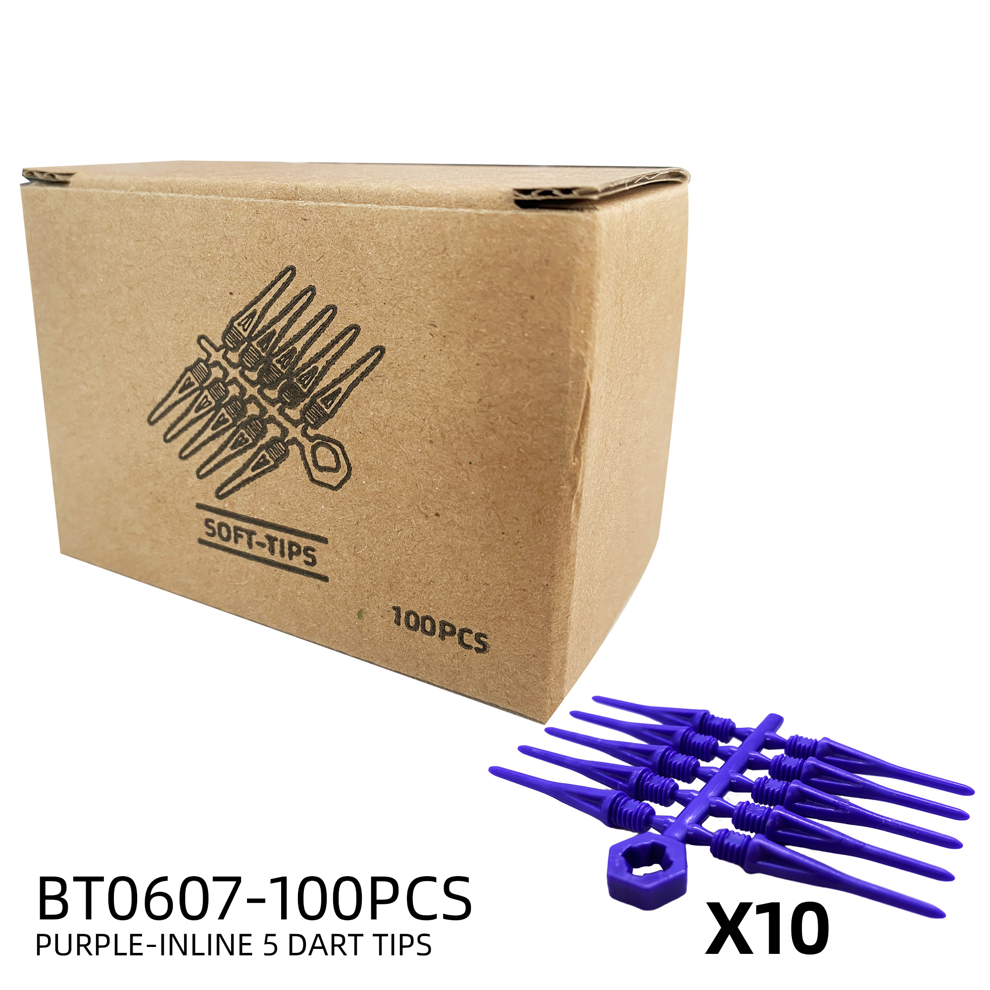 WEDARTE 50pcs kit de clé à pointe de fléchette souple 2BA pour accessoires de fléchettes électroniques à pointe en plastique souple, pointes de fléchettes avec un kit d'outils