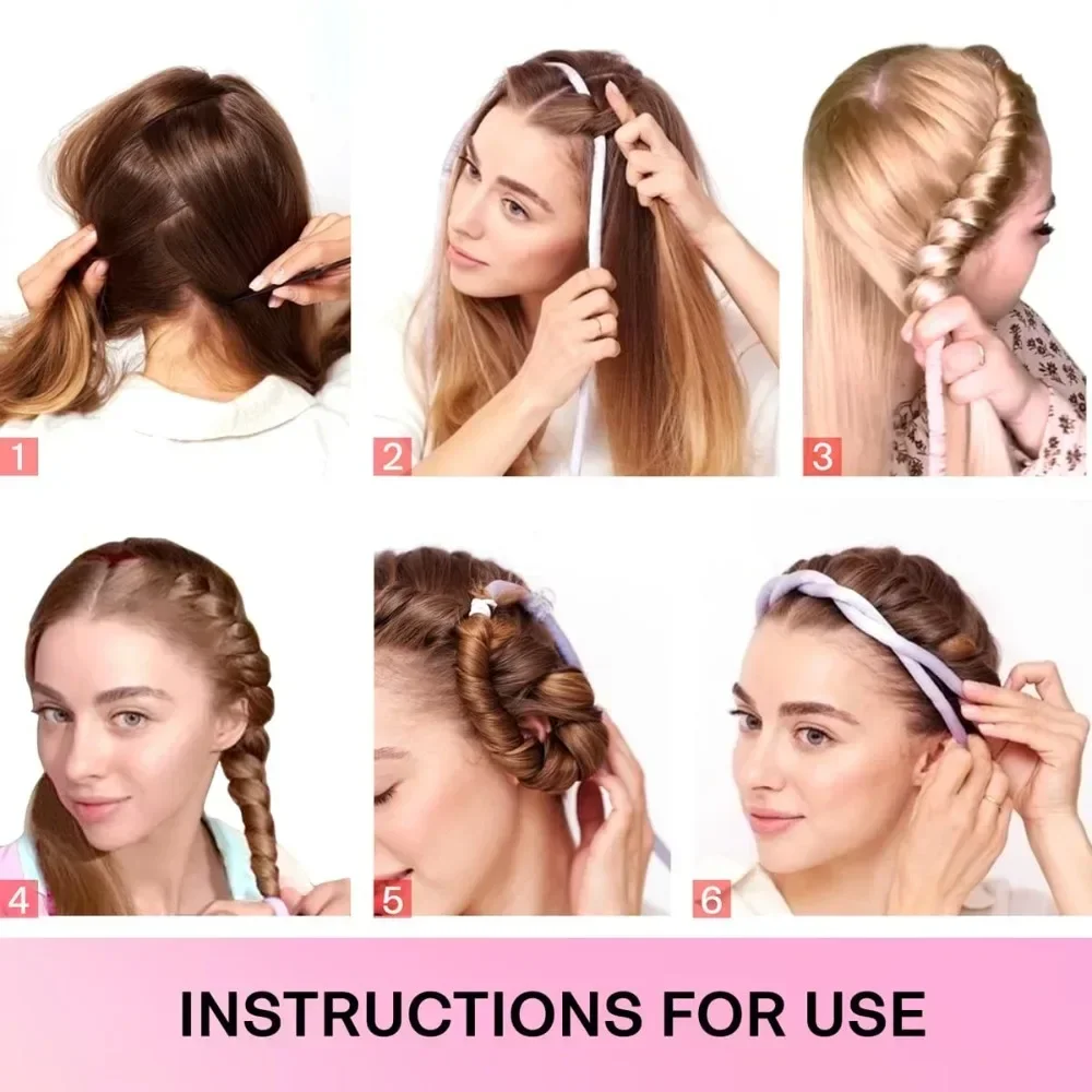 Heatless Curling Rod Headband Soft Hair Curlers No Heat Rollers Lazy Silk Curls Sleeping Headband Ties Hair Styling Tools