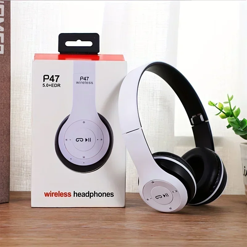 Auriculares inalámbricos Bluetooth 50 Bajos estéreo HIFI plegables con micrófono Adaptador USB para juegos de iPhone