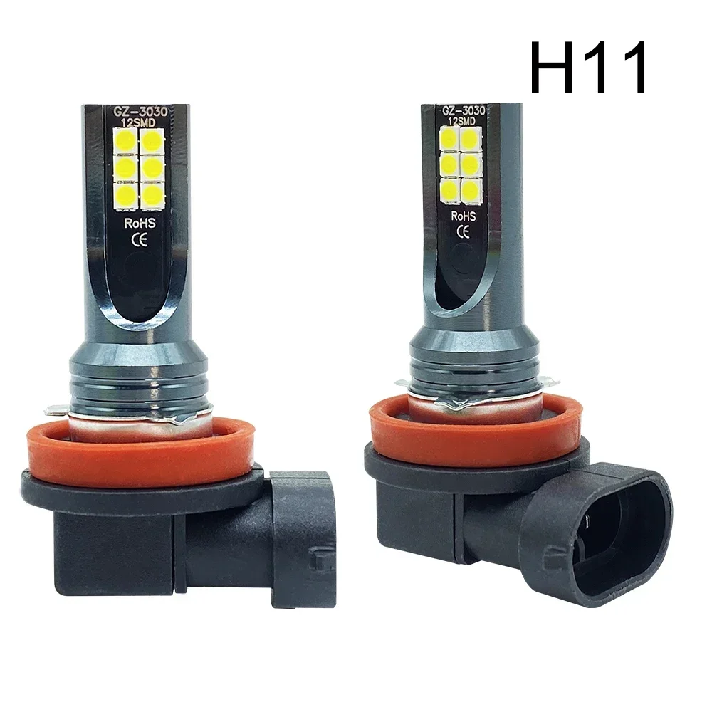 2 pçs h4 h7 led farol h11 h8 h9 h10 h1 h3 lâmpadas de nevoeiro do carro 9005 9006 condução automática correndo lâmpadas 12000lm 80w 12v