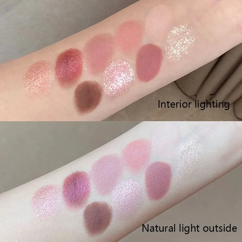 DIKALU vassoio per ombretti in acrilico trasparente Pearl Matte Waterproof non è facile da sformare ombretto a nove griglie Color terra