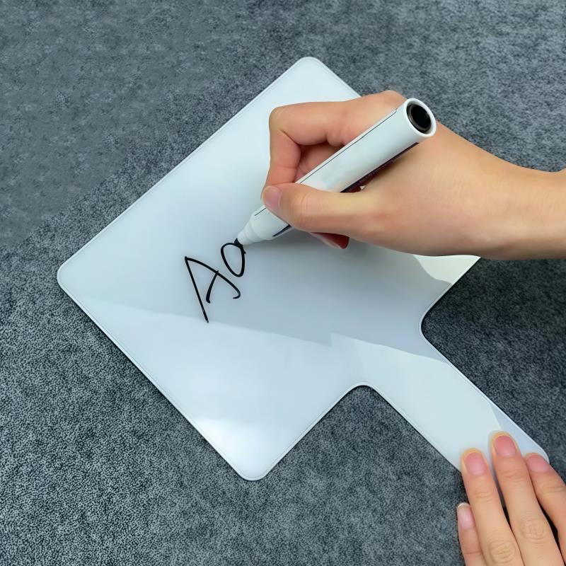10Pcs Dry Erase Answer Paddles Handheld Double Sided Paddle Mini White Boards Small White Board Dry Erase Signs Auction Paddl