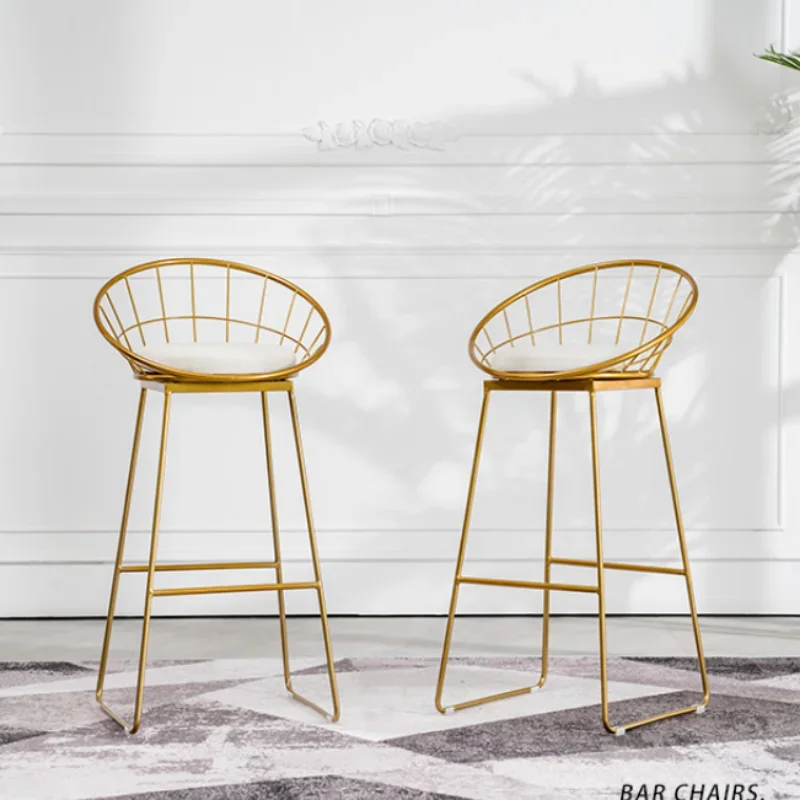 Nordic Style Metal Bar Stool Modern Luxury High Seating Home Designer Kitchen Sillas Para Comedor Restaurant Furniture