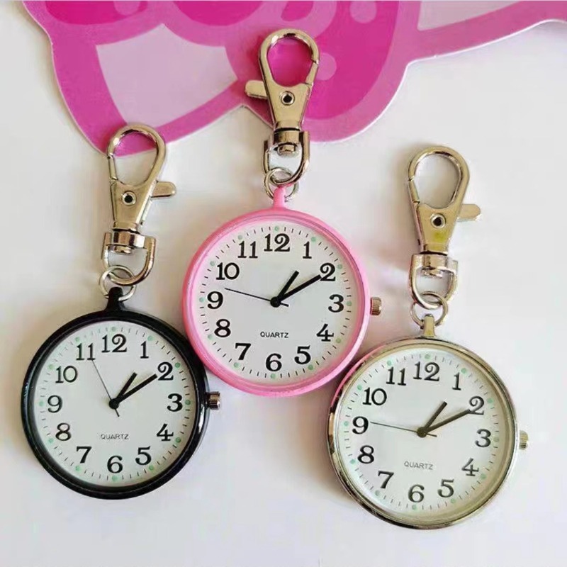 Neue kleine süße Quarz-Taschenuhr mit Schlüsselanhänger, Herren- und Damen-Quarzuhr für Krankenschwestern, Ärzte, Studenten, minimalistische Uhren, Kindergeschenk
