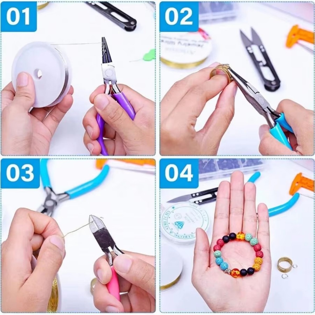 Jewelry Pliers Tools & Equipment Kit Long Needle Round Nose Cutting Wire Pliers For Jewelry Making Handmade Accessories HK043