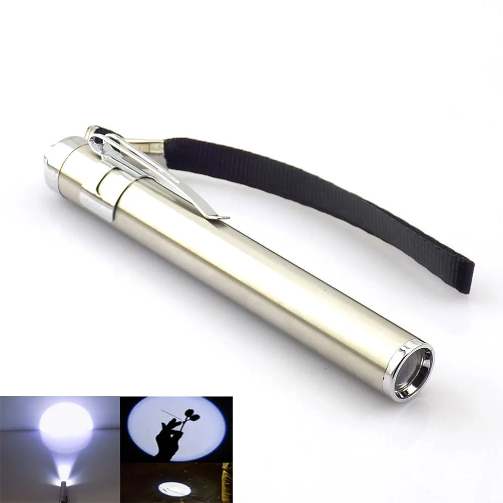 Luces LED potente linterna pequeña luz de Flash portátil Penlight Mini linterna LED pequeñas luces de bolsillo linterna batería AAA