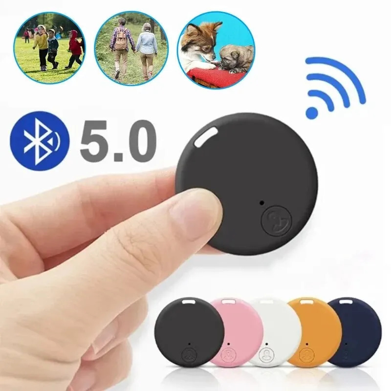 2026New GPS Bluetooth 5,0 rastreador dispositivo antipérdida redondo mascota niños bolsa billetera seguimiento buscador inteligente localizador MIni