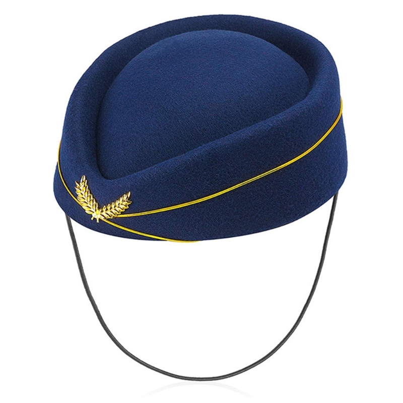 Gorro azafata, disfraz azafata, broche avión, Pin, bufanda para cuello, guantes azafata, accesorios para azafata,