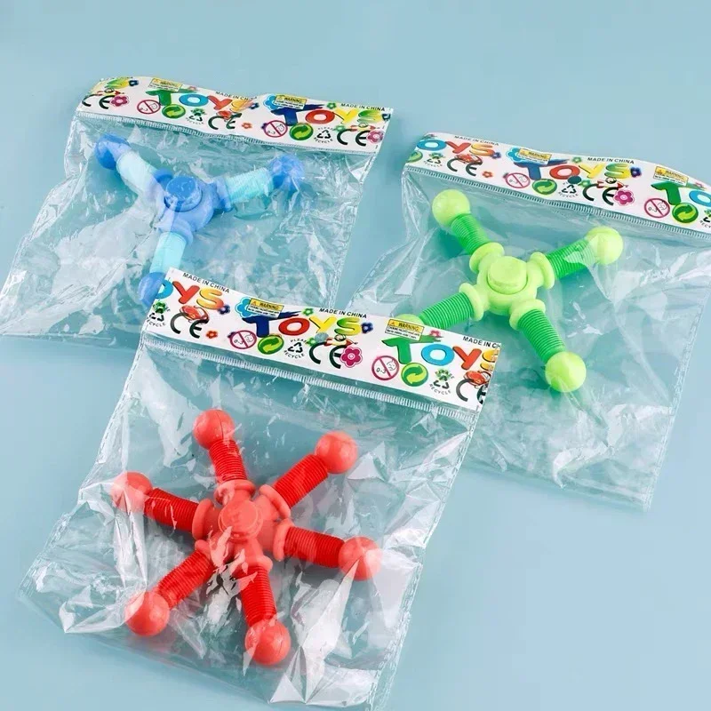 1pcs Fidget SPINNER ของเล่นเด็ก POP Tube Sensory ของเล่นดูดถ้วยเกมพลาสติก Transformable ความเครียดบรรเทาเด็กผู้ใหญ่ของขวัญ