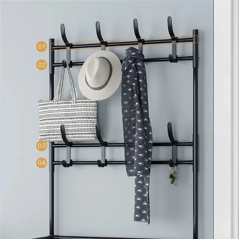 2025 cabides de chapéu de roupas rack de sapato multi-camada rack de sapatos de chão simples e prateleiras de chapéu de carga prateleira organizadora de sala de estar