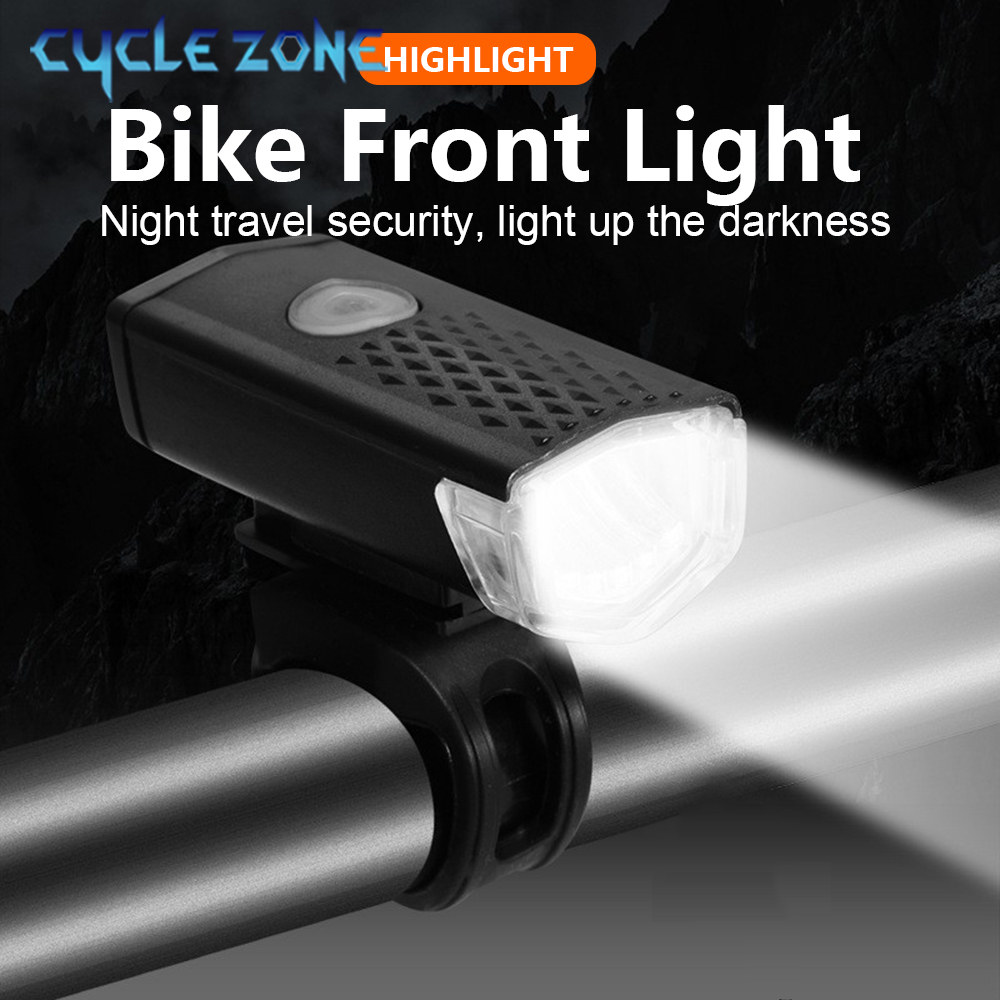 Bike Front Lights USB Rechargeable LED Bicycle Lamp for Night Riding MTB Headlight Flashlight Safety Cycling Accessories 3 Modes