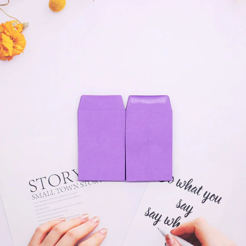 50pcs Small Cash Envelopes Colorful Money Envelopes Paper Letter Envelopes Card Packing Blank Envelopes Colorful Writing Papers