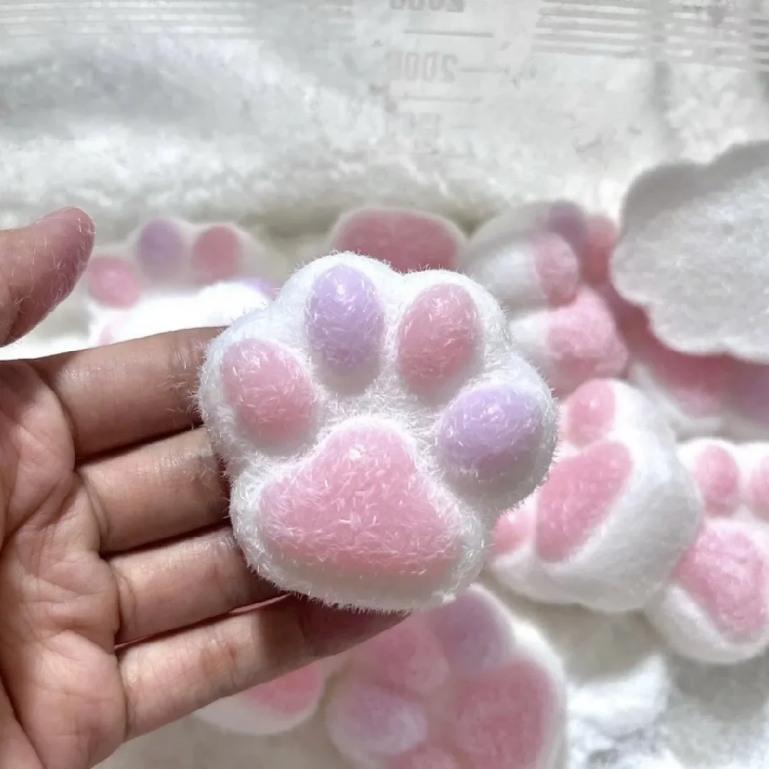 Mochi Taba Squishy ใหม่ Fidget ของเล่น Mini Kawaii Plush Cat Paw ซิลิโคนขนาดเล็ก Cat Paw น่ารักสีชมพูแมวเท้า