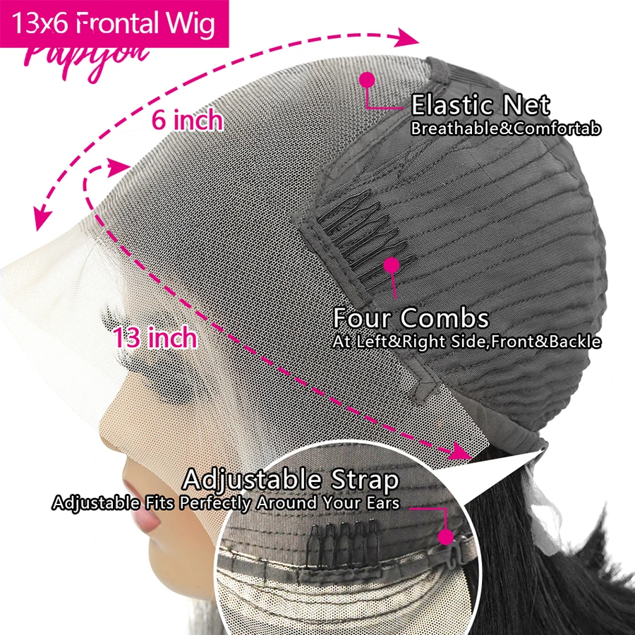Peluca de Bob corto de cabello humano brasileño Frontal de encaje recto 13x6 para mujeres pelucas Bob delanteras de encaje transparente recto 8-14 pulgadas