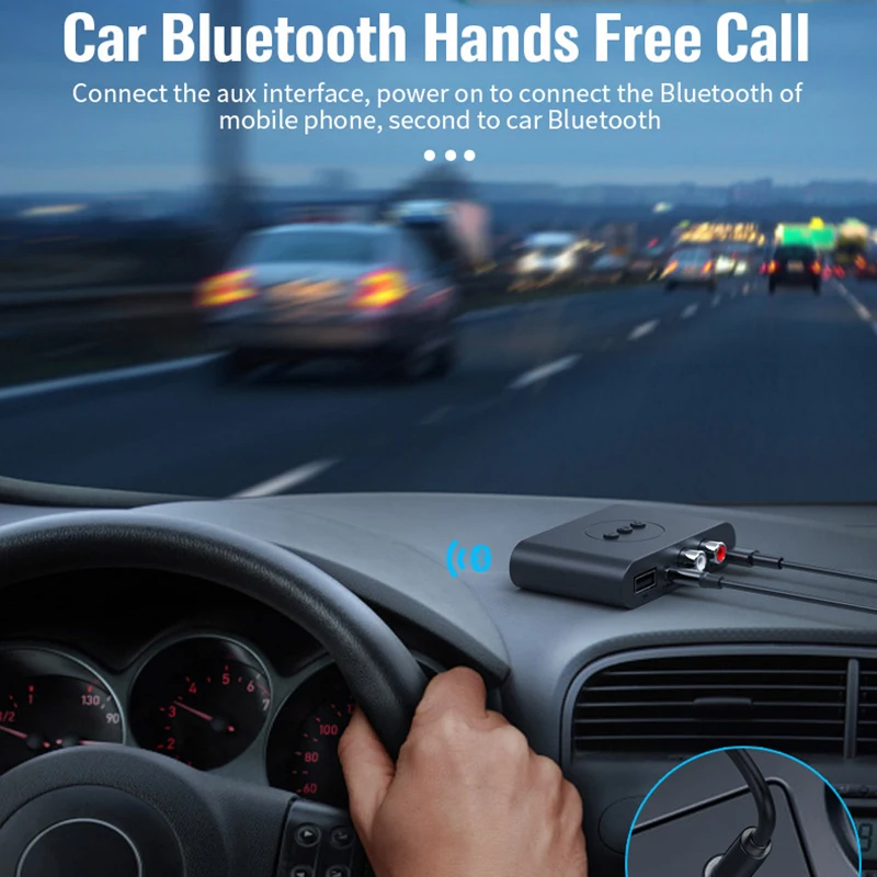 Bluetooth 5.3 Audio Receiver NFC U Disk RCA 3.5mm AUX USB Stereo Music Wireless Adapter With Mic For Car Kit Speaker Amplifier