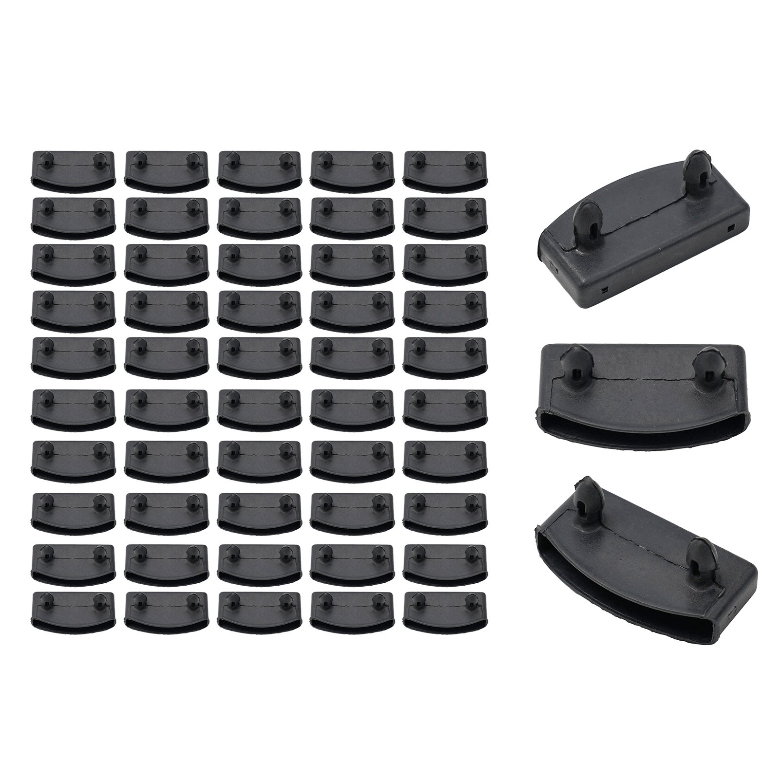 New 50pcs Plastic Bed Slat End Cap Holders Sofa Bed Slat Sides Centre Cap Replacement 55mm Holding Securing Furniture