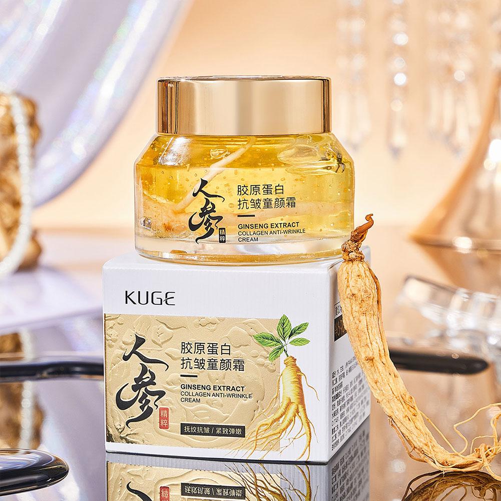 Anti-Rugas Creme Hidratante, Extrato de Ginseng, Colágeno, Anti-Envelhecimento, Reduzir Linhas Finas, Cuidados Com A Pele, Hidratante