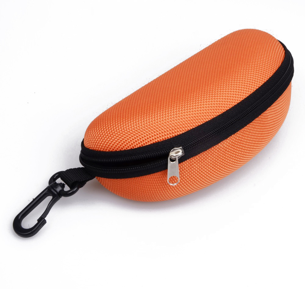 Portable EVA Glasses Case with Carabiner Hook Colorful Sunglasses Hard Case Zipper Eyeglasses Protector Box Holder New 2024
