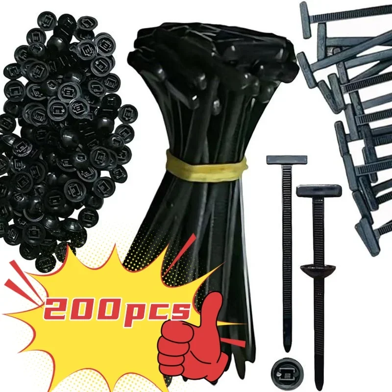 100/50/20Pcs Self-Locked NYLON CABLE Tie PUSH คลิปลวด Tie เปิดตัวซิปสายรัดรถท่อสาย Fastener Bundle FIXED Binding
