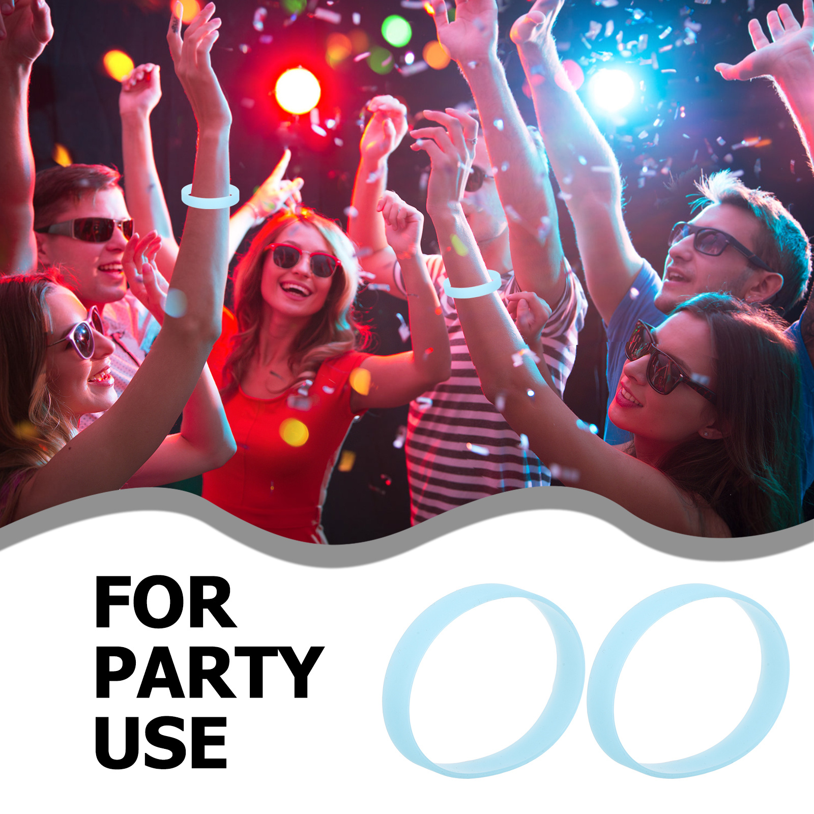 40 peças pulseiras que brilham no escuro pulseiras de silicone de cor sólida à prova d'água para pulseira de silicone ativa