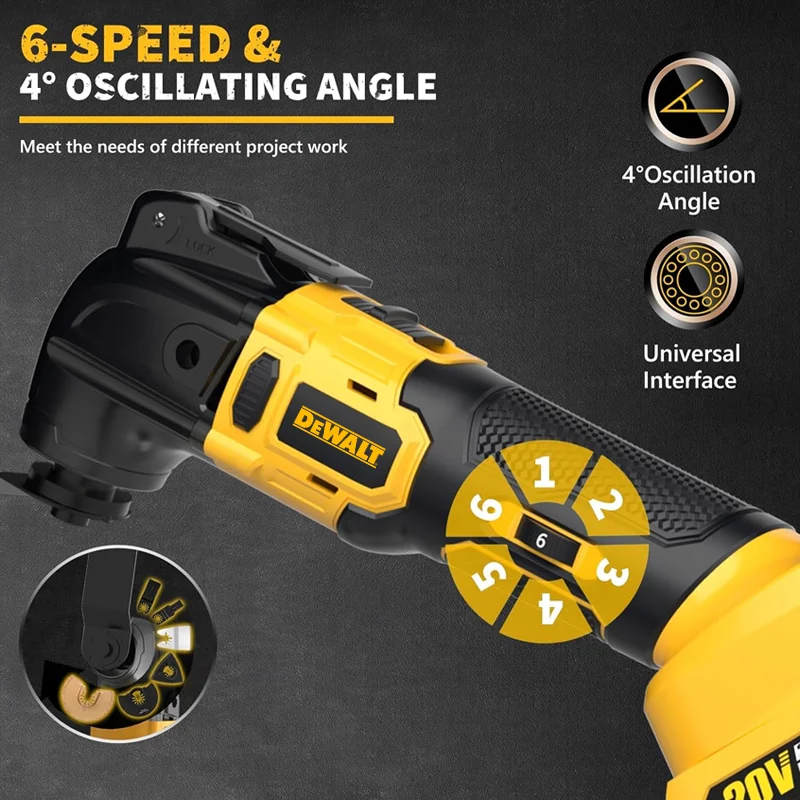 Dewalt 22000RPM Quick Release Oscillating Tool Brushless Multi functional Tool Renovator Electric trimmer Compatible for Dewalt