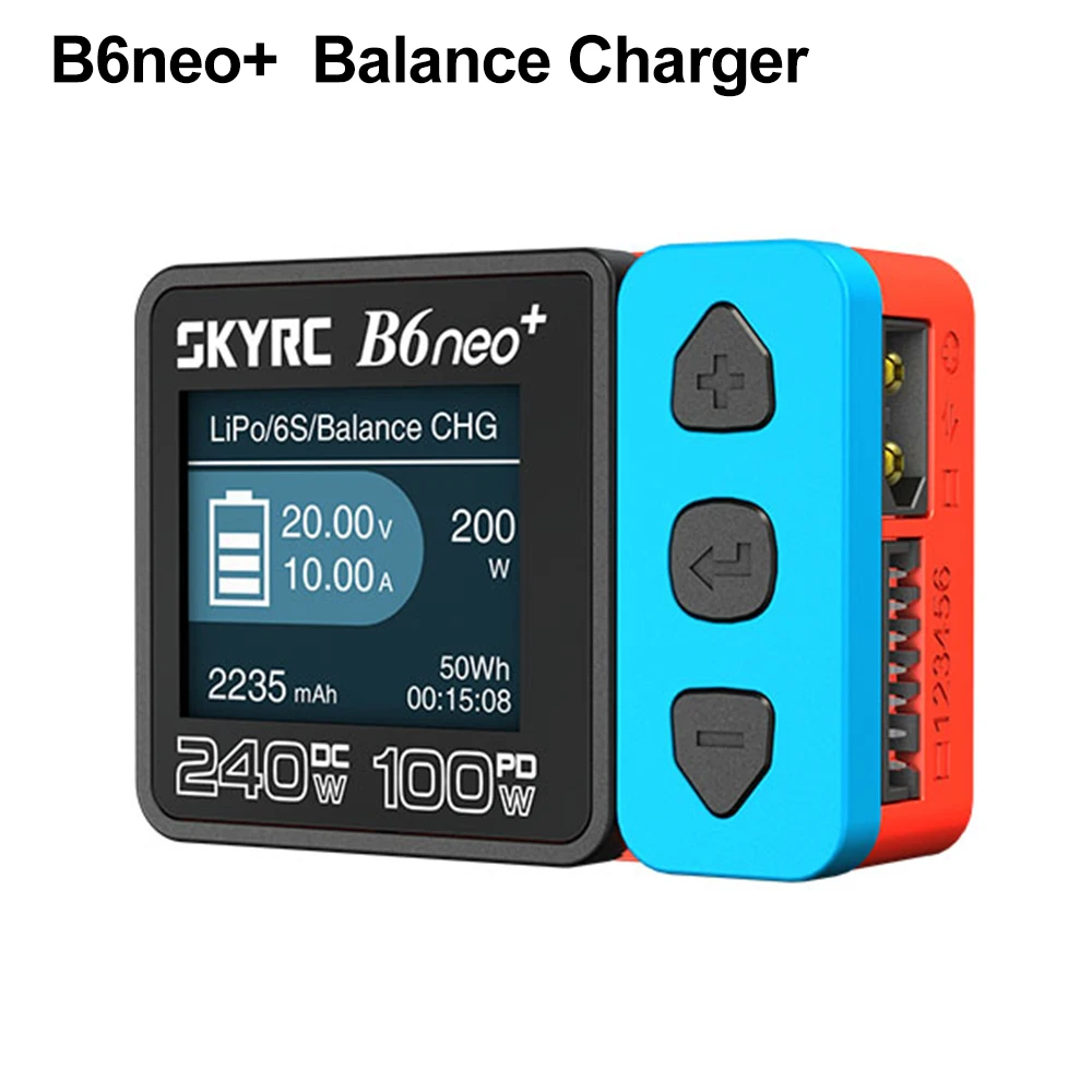 SkyRC B6 neo Smart Ladegerät DC 200W PD 80W LiPo Akku Balance Ladegerät SK- 100198   Kompakter 6S-Ladegerät-Entlader