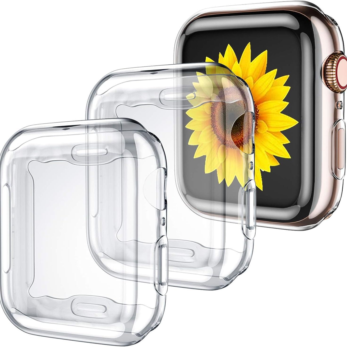 クリアケース Apple Watch 45 ミリメートル 41 ミリメートル 44 ミリメートル 40 ミリメートル 46 ミリメートル 42 ミリメートルスクリーンプロテクターフルカバー TPU バンパー iWatch シリーズ 10 9 8 7 SE 6 5 4