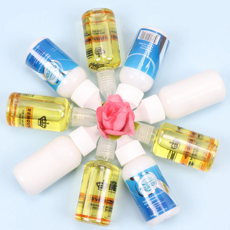 30ml removedor de cola de peruca amarela para fita adesiva & removedor de adesivos de cola para peruca cola removedor líquido transparente para fita dupla face