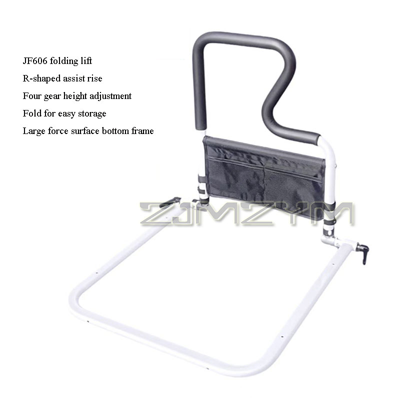 Get Up Handrails Safety Bed Assist Rail Bedside Handrail Fall Prevention Guard For Old People Pregnant Women With Storage Pocket