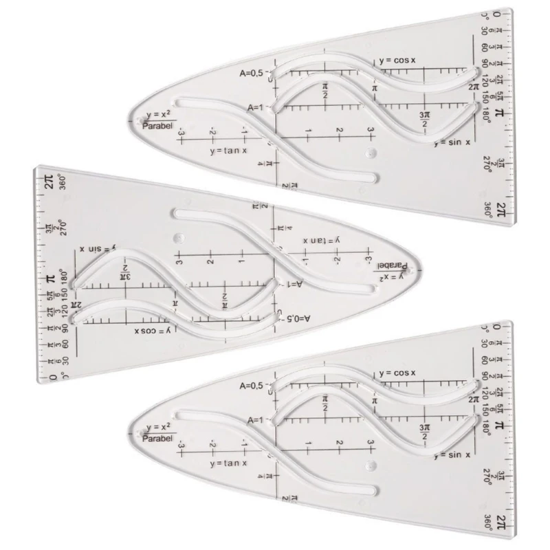 Parabola Stencil Parabolic Stencil for Student, Office, Painting, Parabolic Stencil Math Curves Template Parabola Ruler
