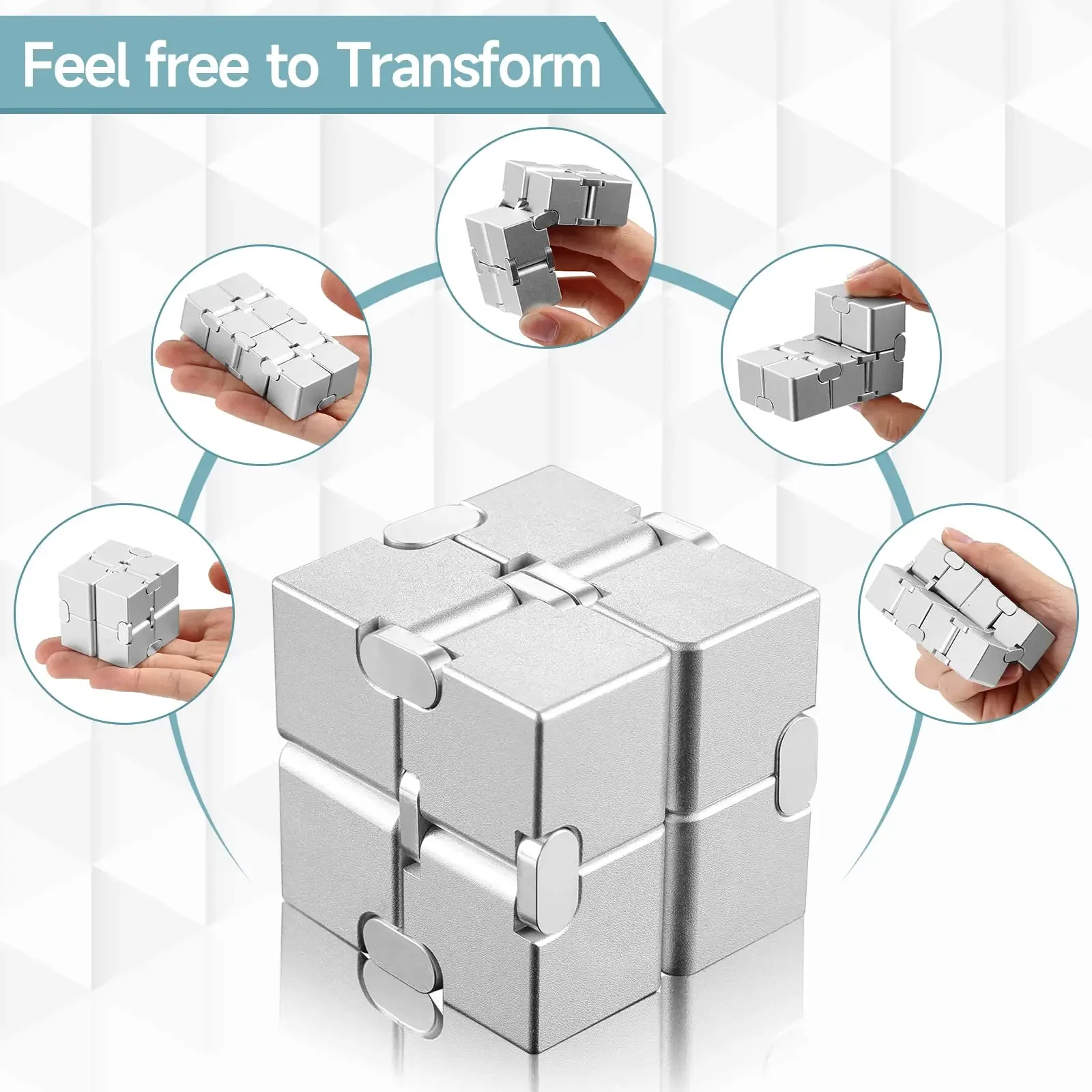 ของเล่นบรรเทาความเครียด Infinity Cube ของเล่นเพื่อการศึกษาแบบพกพา Decompresses ผ่อนคลายของเล่นสําหรับเด็กผู้ใหญ่ของขวัญวันเกิด