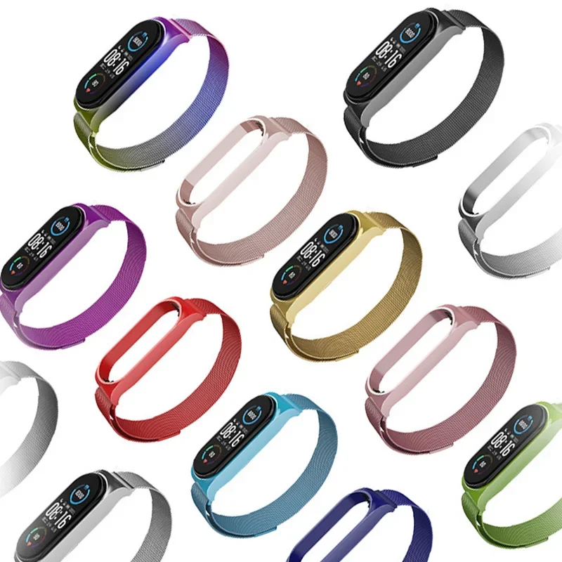 Pulseira para xiaomi mi banda 7 nfc cinta esporte milanese loop pulseira miband7 smartwatch cinto de substituição na mi banda 5 4 3 6