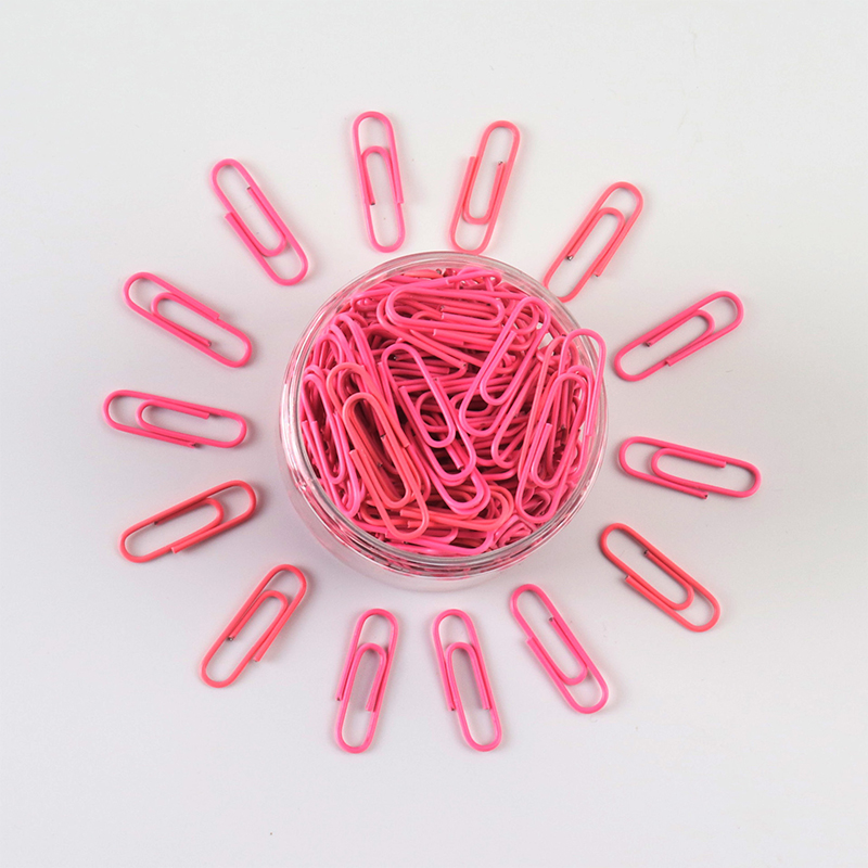 200 PCS 28 มม.สีคลิปหนีบกระดาษโลหะ Creative Bookmark สํานักงานเครื่องเขียนการ์ตูน Anti Rust PIN กลับประเภทเข็ม