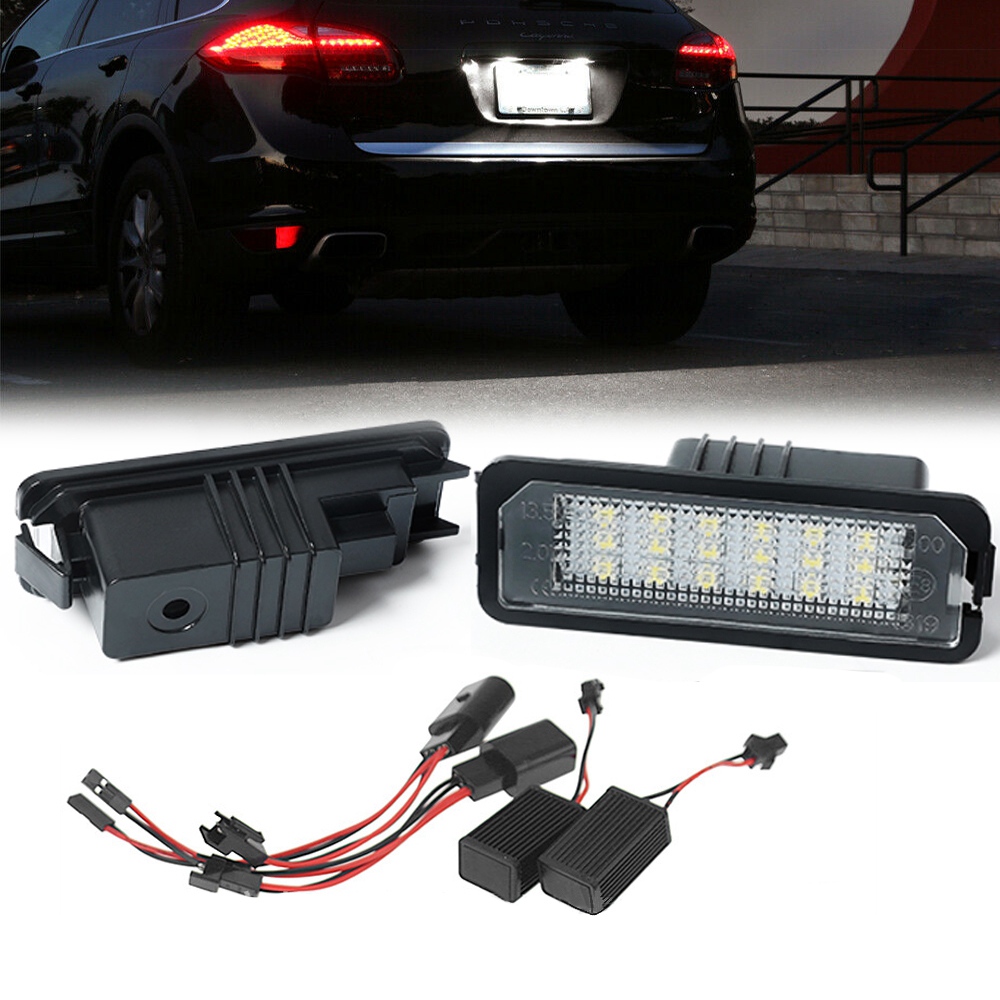 Luzes LED matrícula, lâmpada para Boxster 987, 981, 982, Spyder, Cayenne 958, 92A, 911, Carrera, 991, 996, 997, Turbo, 980