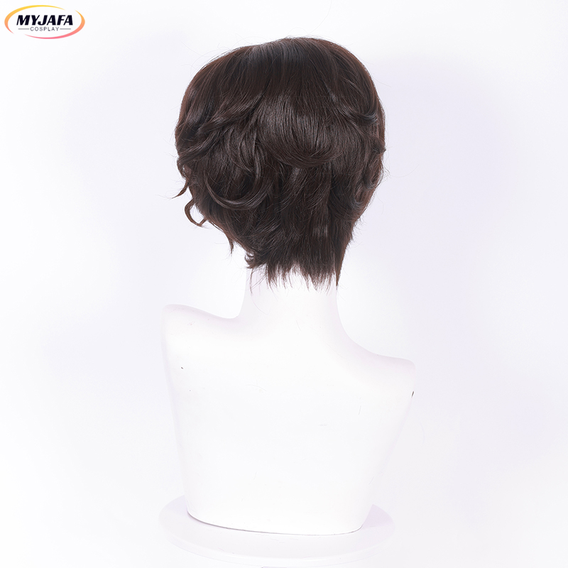 Chất Lượng Cao Dazai Osamu Cosplay Bộ Tóc Giả Anime Bungo Đi Lạc Chó Cosplay Ngắn Màu Nâu Chịu Nhiệt Tổng Hợp Tóc Giả + Tặng Bộ Tóc Giả mũ Lưỡi Trai