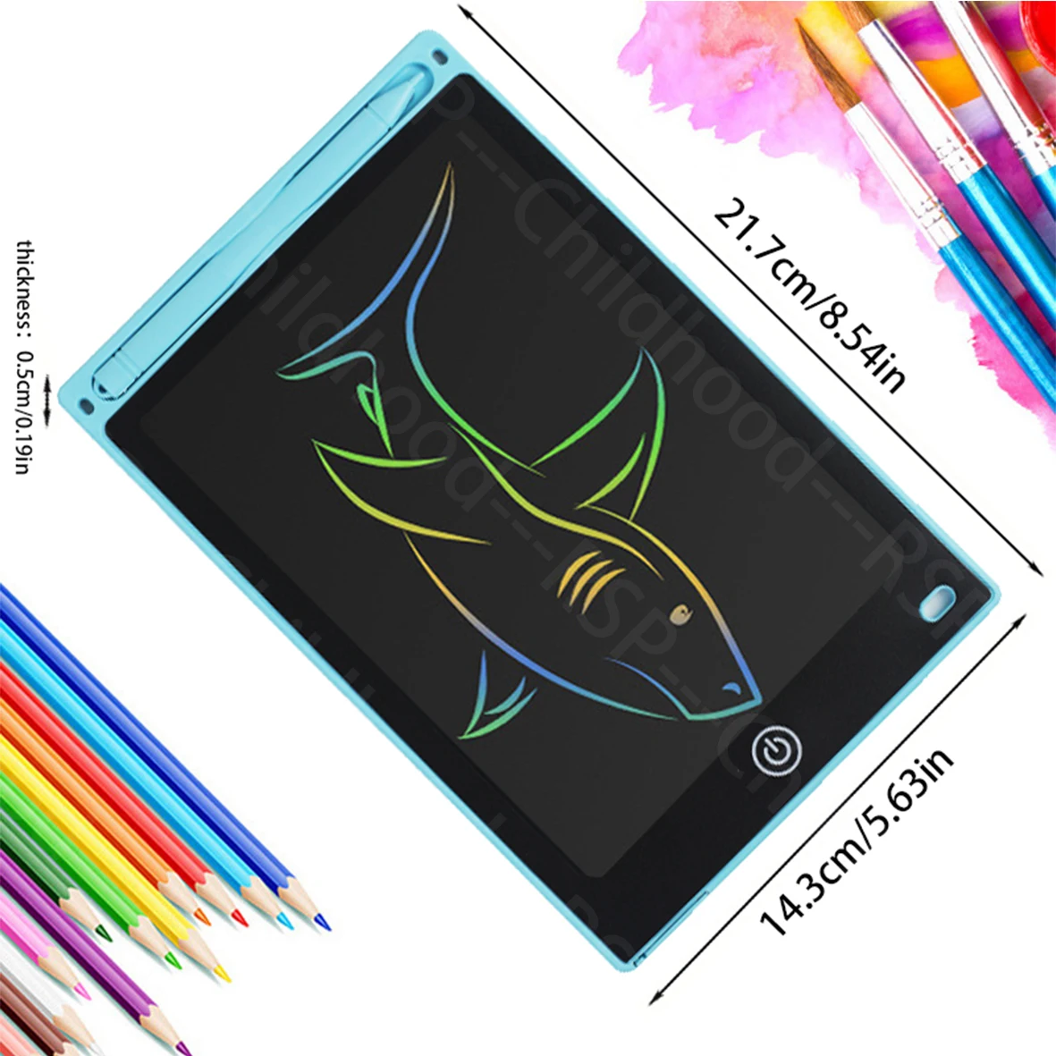 8.5インチLCDライティングタブレット、デジタルお絵かきタブレット、手書きパッド、ポータブル電子タブレットボード、3歳、4歳、5歳、6歳、7歳、8歳のお子様向け