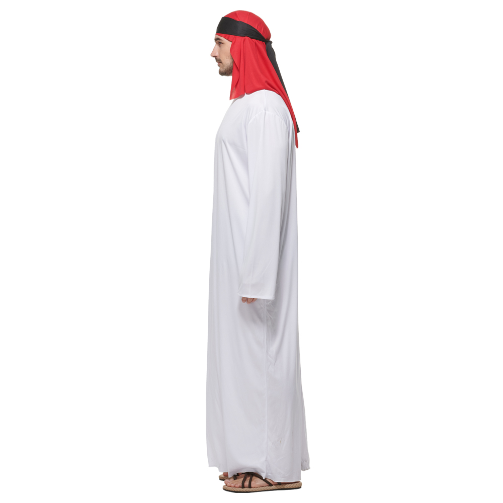 Adult Mens Arab Sheik Fancy Dress Costume Halloween Costume For Men Arabian Cosplay Props
