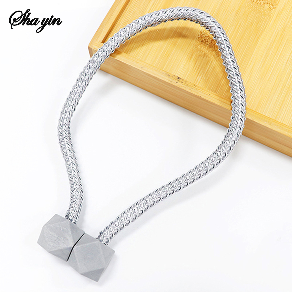 4 Stück Vorhang-Raffhalter mit starkem Magnet, dickes Seil-Design für Schlafzimmer, Wohnzimmer, Küche, langlebiges Kunststoff-Heimdekor-Zubehör