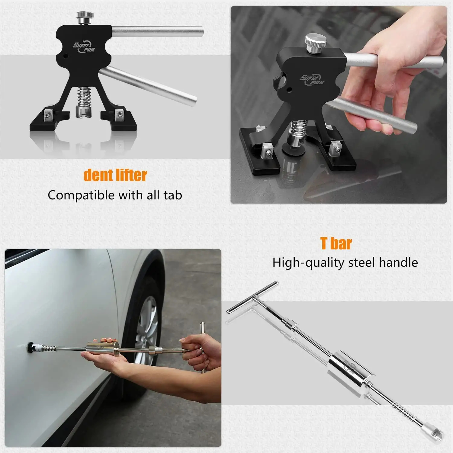 Siêu Chdcnd Xe Dent Dụng Cụ Sửa Chữa Dent Loại Bỏ Bộ Dụng Cụ Paintless Dent Sửa Chữa Tự Động Cơ Thể Dent Bộ 3 Kéo Dành Cho Xe Hơi