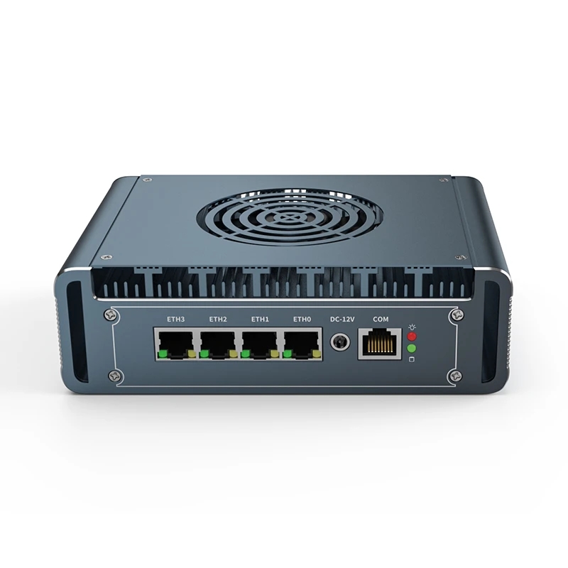 4x i226 2,5G LAN 12. Generation Intel N100 Firewall Router Aluminium mit Lüfter Celeron N5105 J4125 pfSense PVE Computer Firewall Mini PC