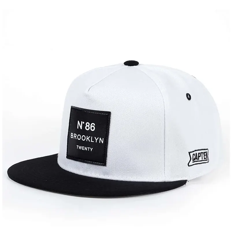 새로운 패션 N86 브루클린 패치 Snapback 모자 남성 여성 조정 가능한 코튼 조수 힙합 야외 스포츠 야구 모자