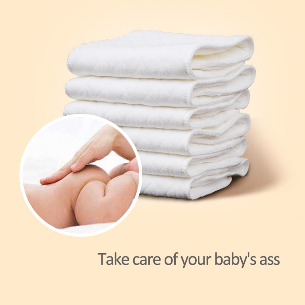 Fraldas de algodão laváveis e reutilizáveis para crianças, Baby Diaper Pad, Folding Changing Pads, Acessórios para crianças, 10pcs