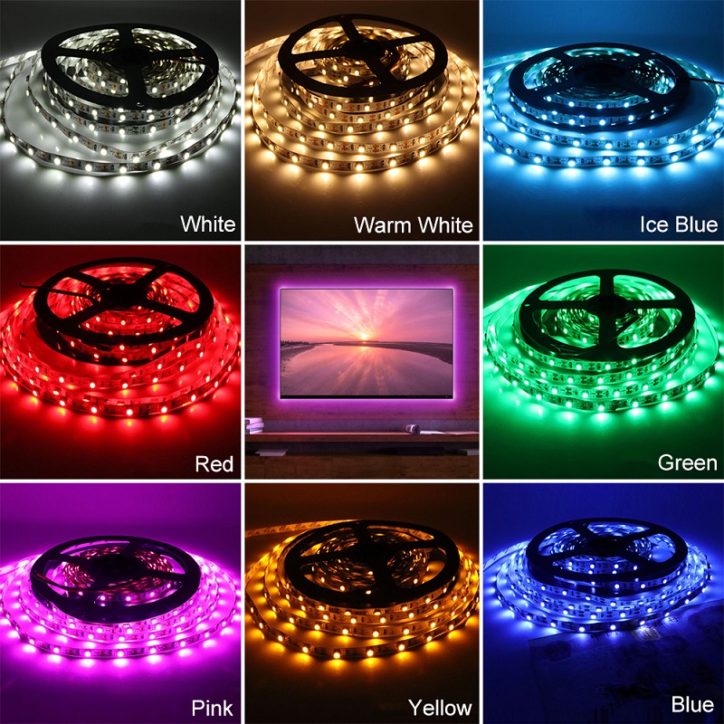 DC 5V USB LED Strips 2835 5050 White Warm White RGB Tira LED Strip Light TV Background Lighting Tape Home Decor Lamp 1-15m